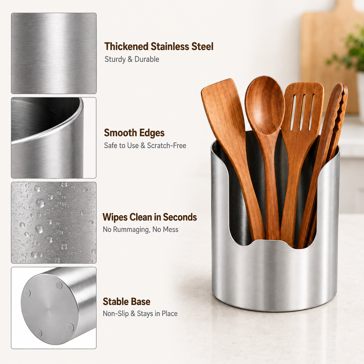 Stainless Steel Utensil Holder