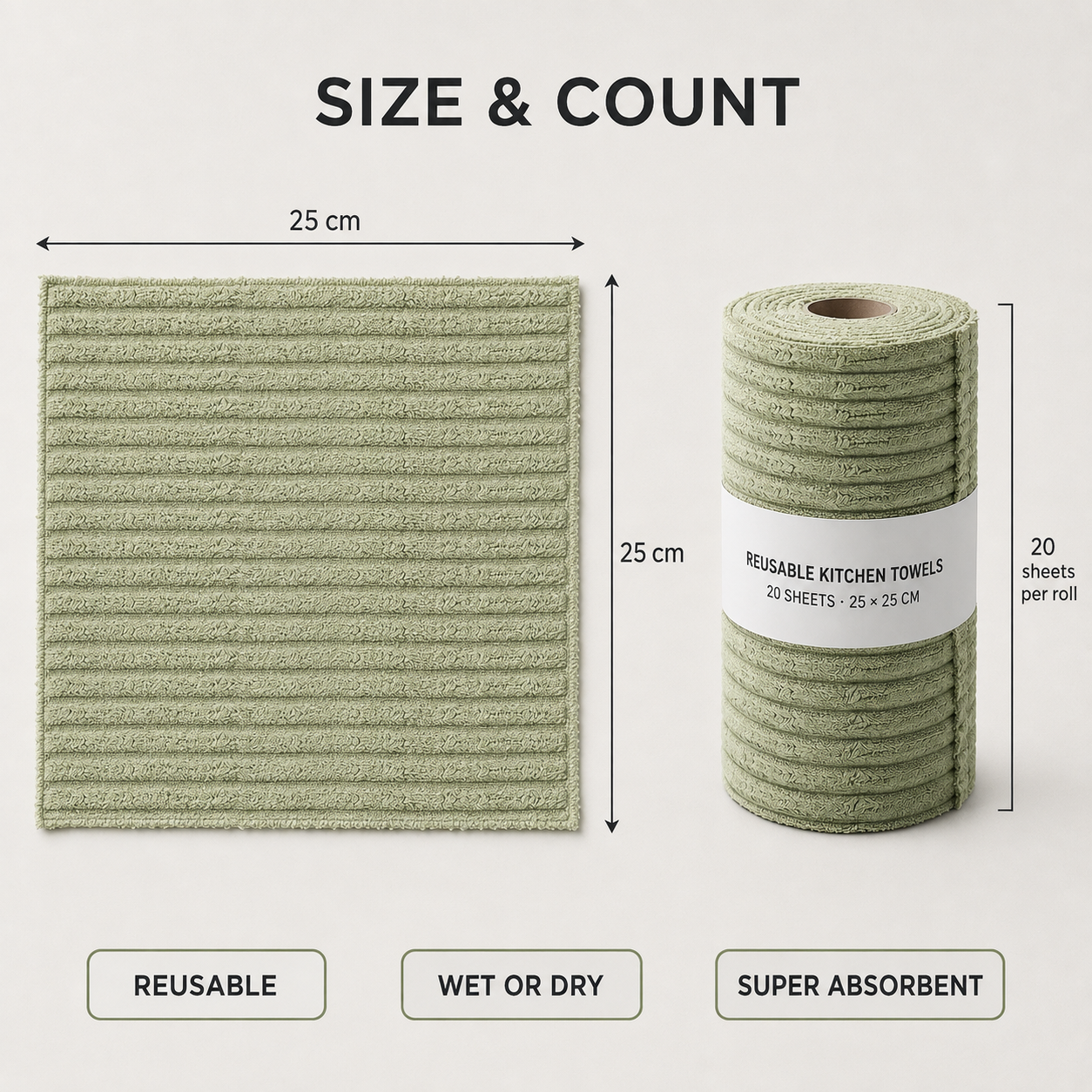 Reusable Bamboo Towels