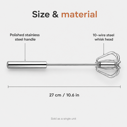 Stainless Steel Rotating Whisk