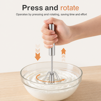 Stainless Steel Rotating Whisk