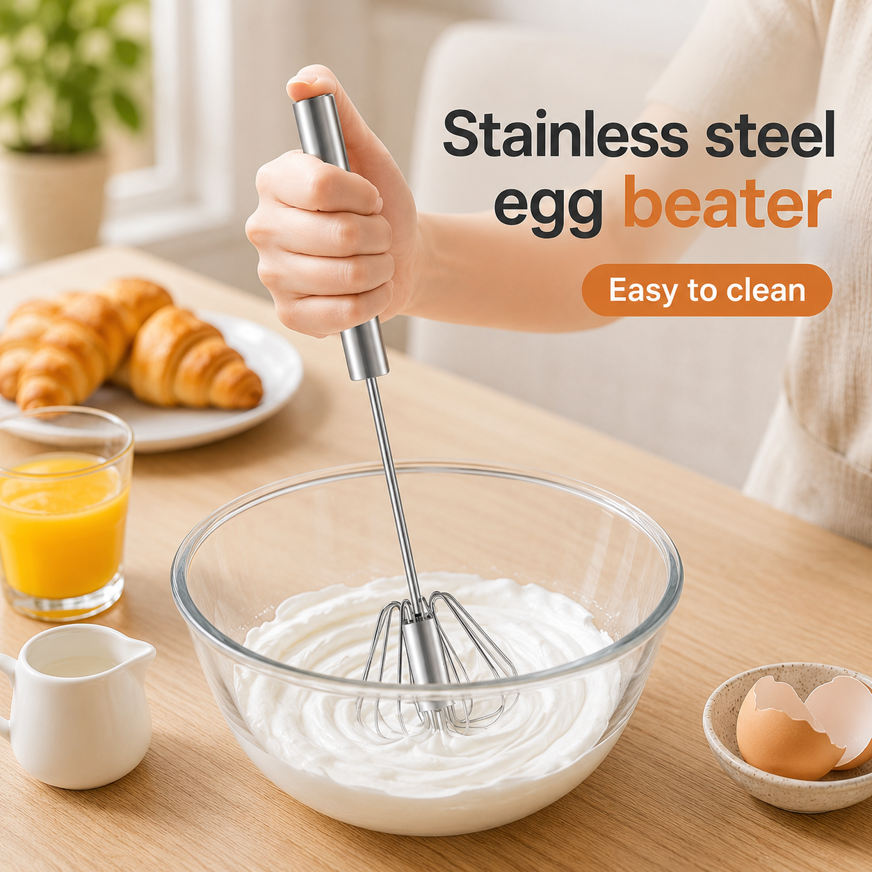 Stainless Steel Rotating Whisk