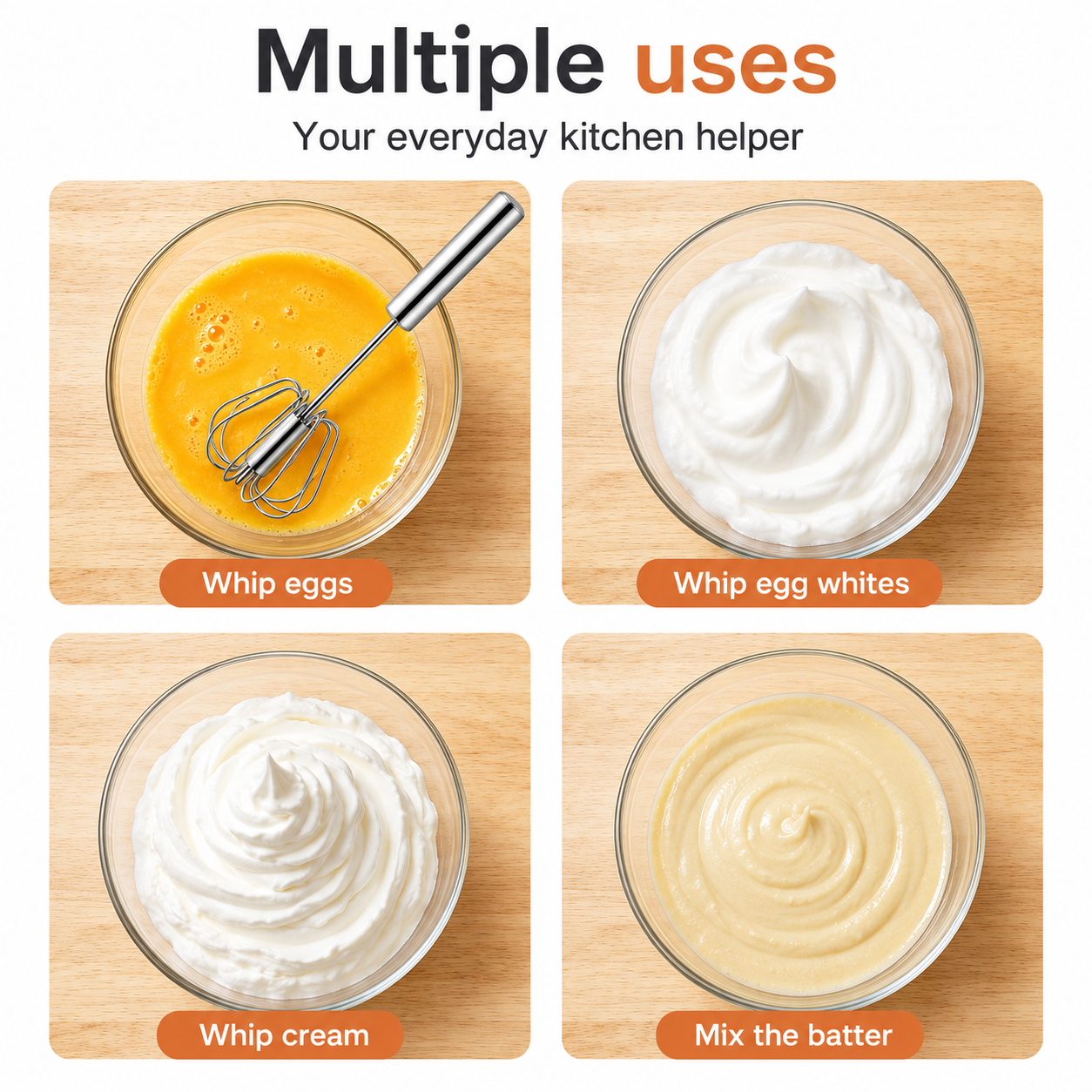 Stainless Steel Rotating Whisk