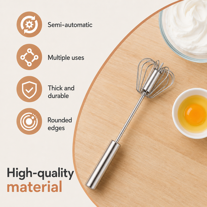 Stainless Steel Rotating Whisk