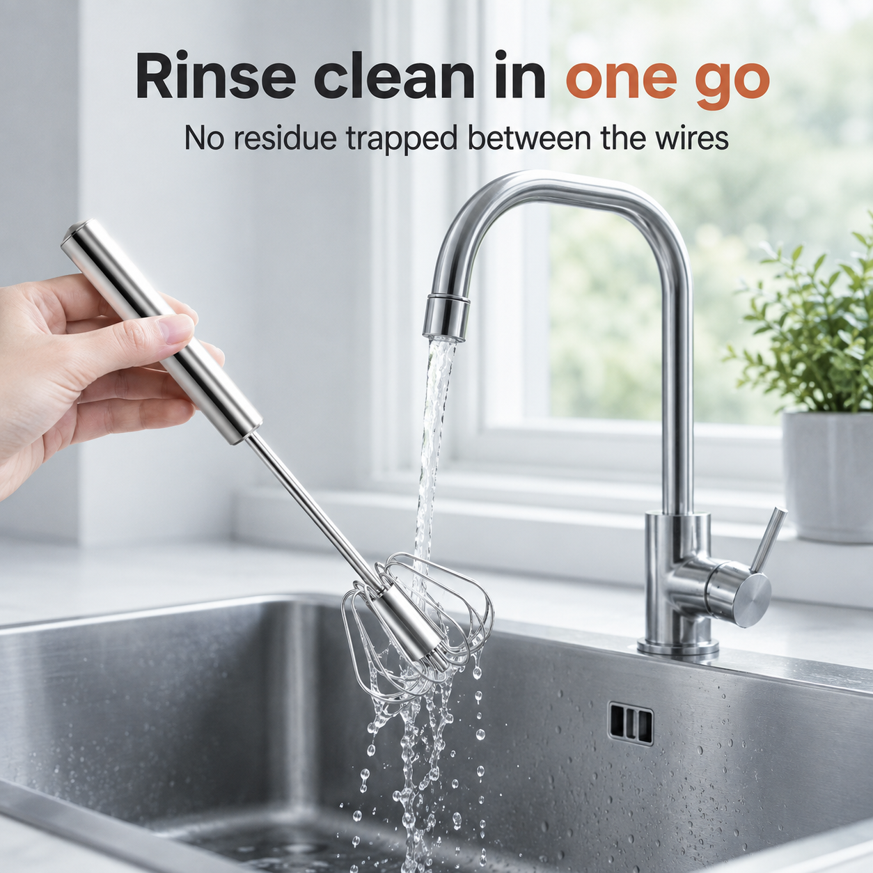 Stainless Steel Rotating Whisk