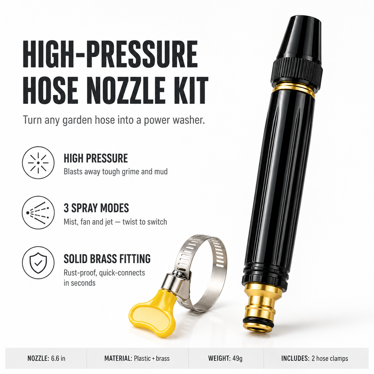 High Pressure Water Gun Nozzle