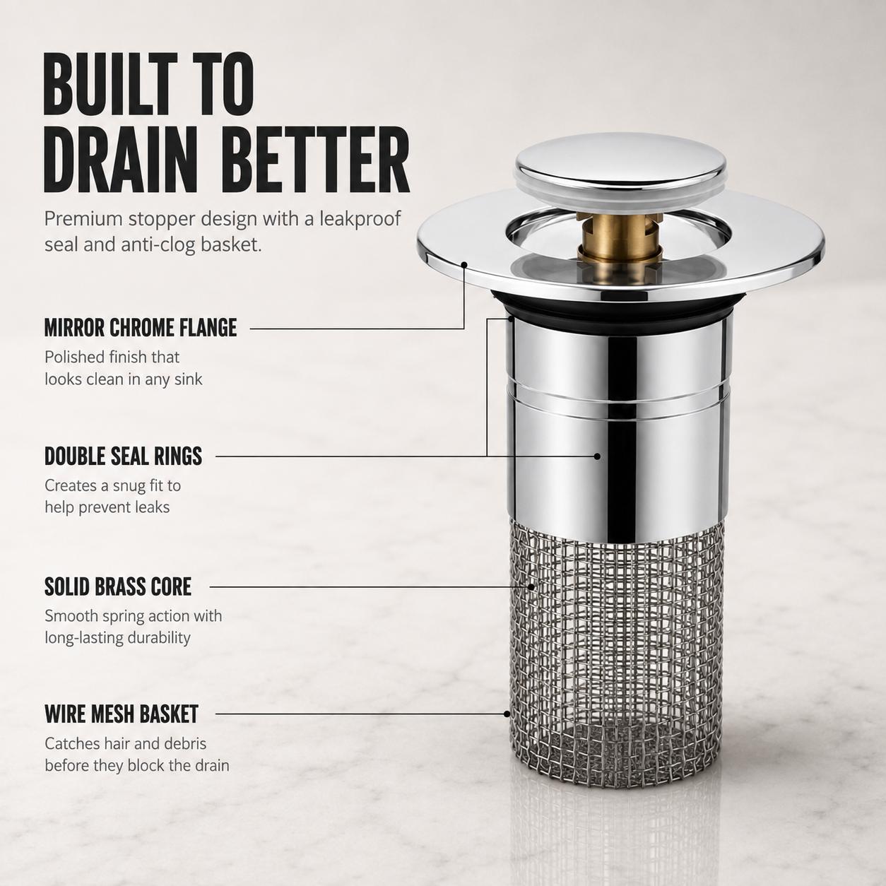 Anti Clog Drain Upgrade